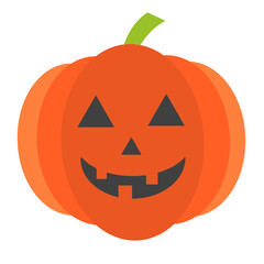 Spooky Halloween Jack-o-Lantern Pumpkin Illustration