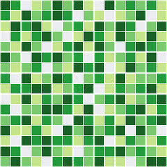 Seamless pattern with green squares of different shades. Imitation schedule contribution activity in well-known software service versioning.
