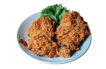 crispy kentucky fried chicken in a wooden table, Fried chicken