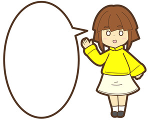 茶髪のかわいい女の子