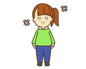 かわいいサイドテールの女の子