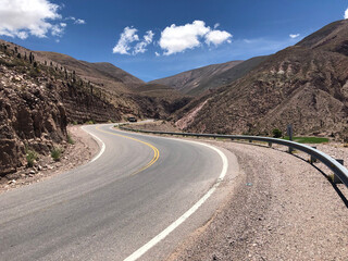 Road in the Andes mountains