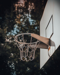 Fototapeta na wymiar basketball hoop and net