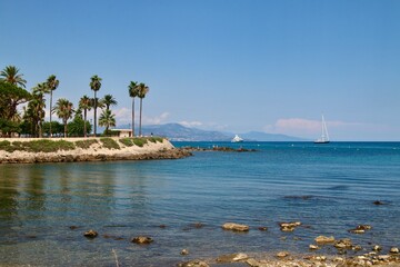 Cote Azur, Antibes beach view