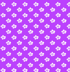 lilac pattern with white flowers