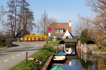 Dam lock near Tienhoven-Dorp built around 1880. The lock is part of the New Dutch Waterline.