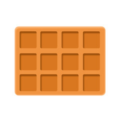 waffle illustration isolated on white background. holiday concept national waffle day. Design for the background, printing on fabric, textiles, postcard, napkin, tablecloth, paper, notepad.