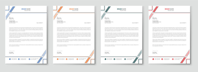Modern corporate letterhead template design for your project, vector design