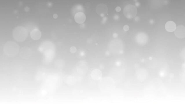 White Glittering Bokeh and Particles Abstract Motion Background	
