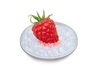 framboise, fruit, sucré, aliment, frais, sain, couper, jus, juteuse, glace pilée, fraicheur, assiette, vitamine, santé, organique, dessert, nutrition, naturel