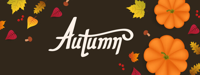 Autumn background with leaf for shopping sale