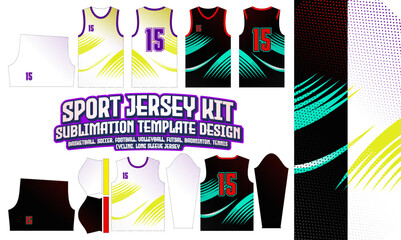 Sport Jersey layout halftone design for sportwear Printing sublimation 108