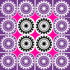 Abstract vibrant pattern with wheels