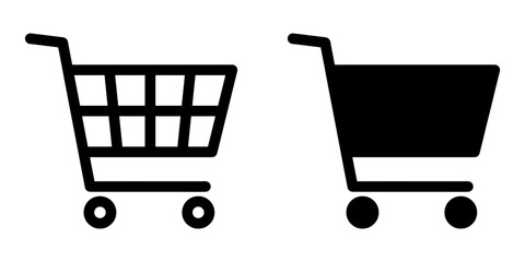 ofvs114 OutlineFilledVectorSign ofvs - shopping cart vector icon . isolated transparent . shop and sale sign . black outline and filled version . AI 10 / EPS 10 . g11436 © fotohansel