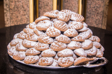 Egyptian Oriental and Traditional Food, Kahk Eid elfetr shot is selective focus with shallow depth of field.
