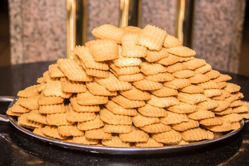 Egyptian Oriental and Traditional Food, Kahk Eid elfetr shot is selective focus with shallow depth of field.