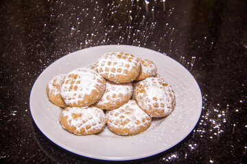 Egyptian Oriental and Traditional Food, Kahk Eid elfetr shot is selective focus with shallow depth of field.