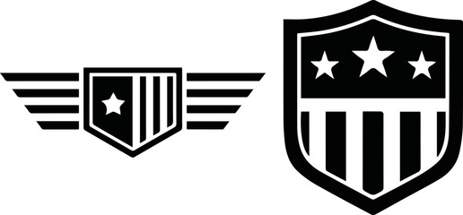 USA Shield Eps Vector,  Silhouette, Logo, USA Shield  Eps Vector Cut Files for Cricut Design, USA Shield  Digital Commercial Clipart 
