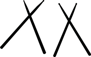 Drum Sticks Eps Vector,  Silhouette, Logo, Drum Sticks  Eps Vector Cut Files for Cricut Design, Drum Sticks  Digital Commercial Clipart 