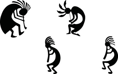 Kokopelli Eps Vector,  Silhouette, Logo, Kokopelli  Eps Vector Cut Files for Cricut Design, Kokopelli  Digital Commercial Clipart