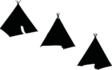 Teepee Eps Vector,  Silhouette, Logo, Teepee  Eps Vector Cut Files for Cricut Design, Teepee  Digital Commercial Clipart  © Loveleen