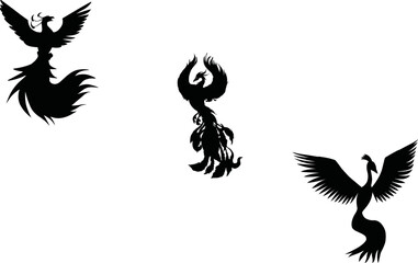 Phoenix Eps Vector,  Silhouette, Logo, Phoenix  Eps Vector Cut Files for Cricut Design, Phoenix  Digital Commercial Clipart 