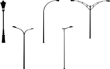 Street Light Eps Vector,  Silhouette, Logo, Street Light  Eps Vector Cut Files for Cricut Design, Street Light  Digital Commercial Clipart 