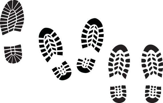 Shoe Print Eps Vector,  Silhouette, Logo, Shoe Print  Eps Vector Cut Files for Cricut Design, Shoe Print  Digital Commercial Clipart 