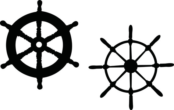 Nautical Wheel Eps Vector,  Silhouette, Logo, Nautical Wheel  Eps Vector Cut Files for Cricut Design, Nautical Wheel  Digital Commercial Clipart 
