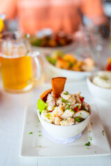 Bowl of ceviche