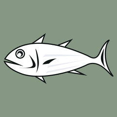 Fish vector icon. Food signs and symbols.