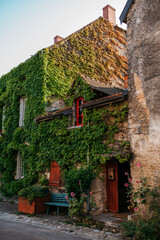 old house in the village of the country