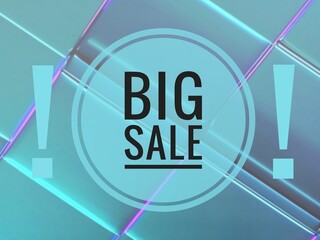 photo or abstract background image and text "BIG SALE"