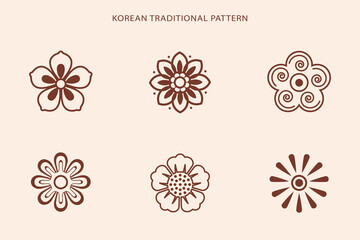 Korean traditional line pattern. Asian style. Chinese culture. Korea, china symbol. Vector abstract graphic illustration