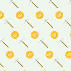 Pattern seamless mining, pick and bitcoin coin