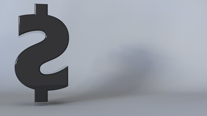 3D USD Dollar Sign. Computer generated 3d render