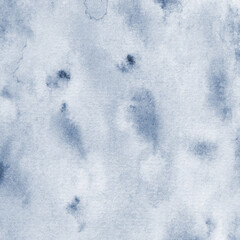 Blue paint texture watercolor pattern with gray shades in this handpainted abstract background.
