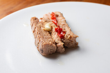 Canned sardine. Fast food. Fish.