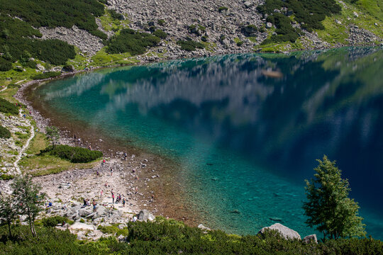 Czarny Staw pod Rysami or the Black Pond in Polish Tatry Mountains near Zakopane, Poland