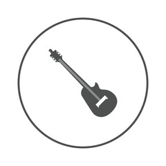 Musical instrument bass guitar icon | Circle version icon |