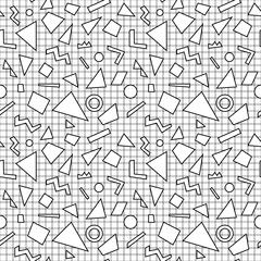 seamless geometric pattern with abstract shapes