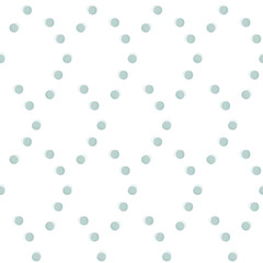Seamless pattern with diamond shaped dots in dusty blue colours Abstract rhombic shapes Vector illustration on white background for wrapping paper, textile and fabric