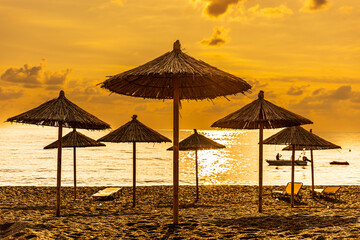 sunset on the beach