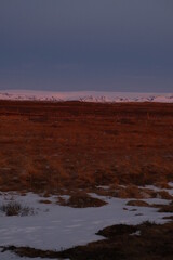 sunrise over the falls and cliffs