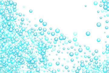 Soap bubbles vector background. Shower concept backdrop.