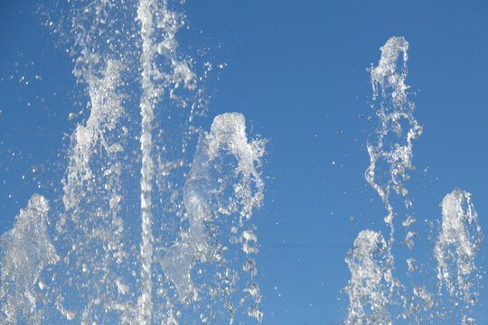 Artesian clean water.Extraction of artesian water from a well.