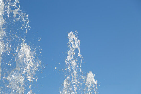 Artesian clean water.Extraction of artesian water from a well.