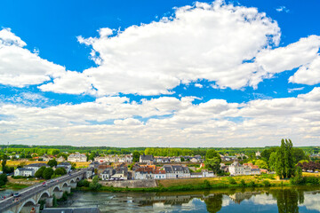 Fototapeta na wymiar Amboise on Loire Valley in France