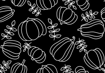 Halloween seamless pumpkins and witch hat and ghost pattern for fabrics and wrapping paper and clothes print