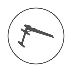 Gym equipment sit up bench icon | Circle version icon |